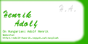henrik adolf business card